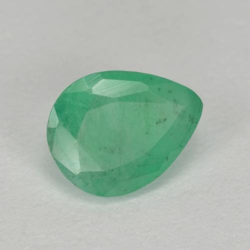 Smeraldo Verde chiaro naturale da 0.54 ct, Forma a pera, SI