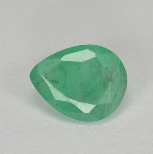 Smeraldo Verde chiaro naturale da 0.54 ct, Forma a pera, SI