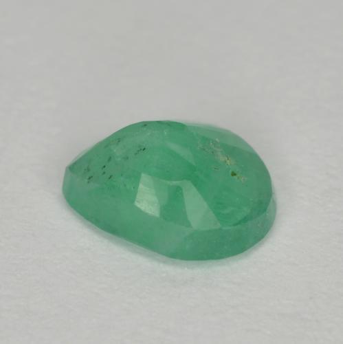 Smeraldo Verde chiaro naturale da 0.54 ct, Forma a pera, SI
