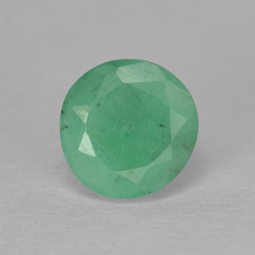 Smeraldo naturale verde da 0,74 ct, taglio rotondo, SI-I1
