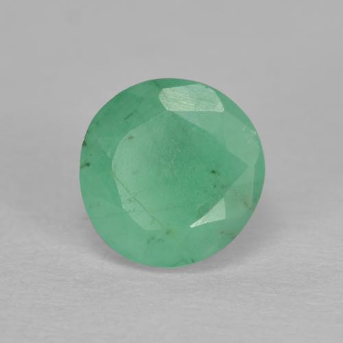Smeraldo naturale verde da 0,74 ct, taglio rotondo, SI-I1