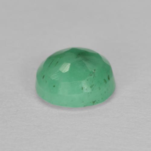 Smeraldo naturale verde da 0,74 ct, taglio rotondo, SI-I1