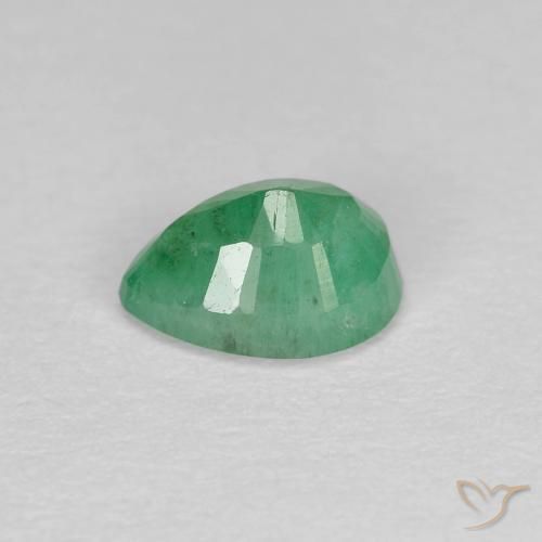 Smeraldo Verde Pistacchio naturale da 0.51 ct, Forma a pera, SI-I1