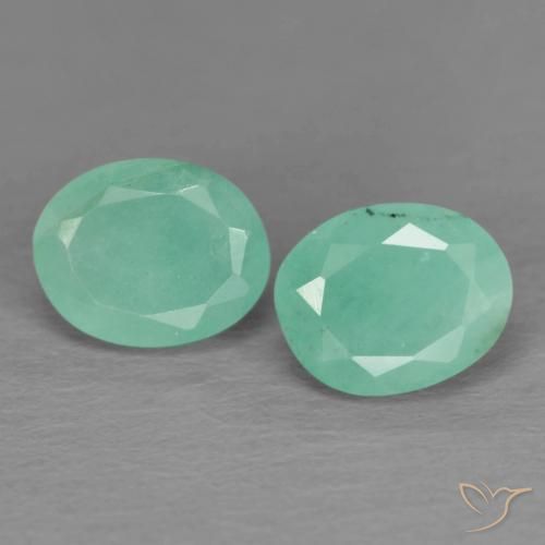 Gemme di Smeraldo Verde medio naturale da 0.79 ct, Taglio ovale, SI