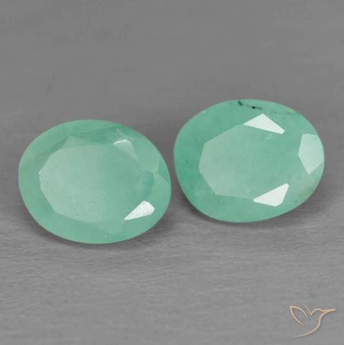 Gemme di Smeraldo Verde medio naturale da 0.79 ct, Taglio ovale, SI