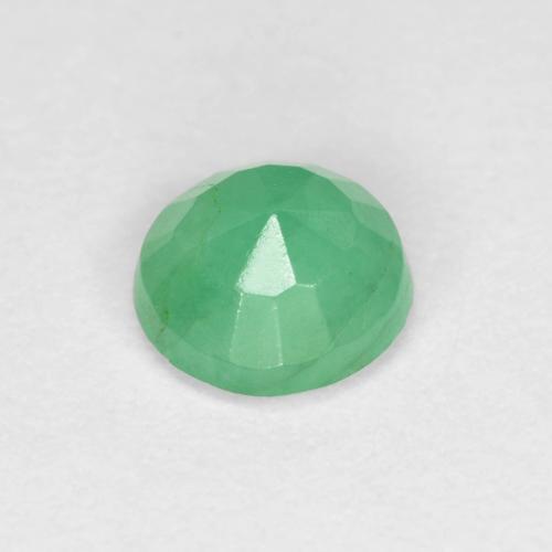 Smeraldo naturale verde da 0,48 ct, taglio rotondo, VS
