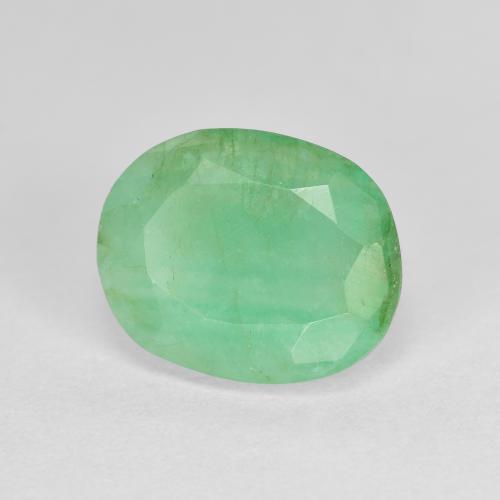 Smeraldo naturale verde da 2,39 ct, taglio ovale, SI-I1