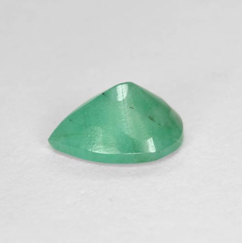 Smeraldo naturale verde da 0,67 ct, taglio a pera, SI-I1