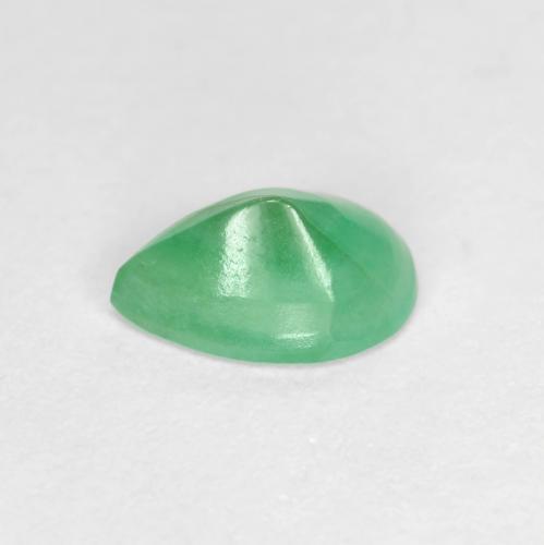 Smeraldo naturale verde da 0,64 ct, taglio a pera, SI-I1