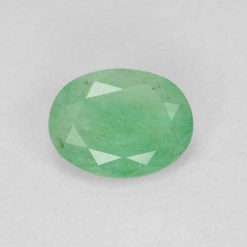 Smeraldo Verde chiaro naturale da 1.03 ct, Ovale, VS-SI