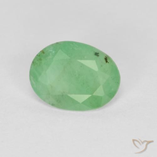 Smeraldo Verde chiaro naturale da 0.66 ct, Ovale, SI-I1