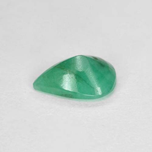 Smeraldo naturale verde da 0,55 ct, taglio a pera, SI-I1