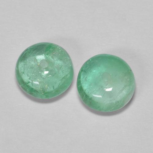 Smeraldo naturale verde da 1,34 ct, taglio rotondo, trasparente