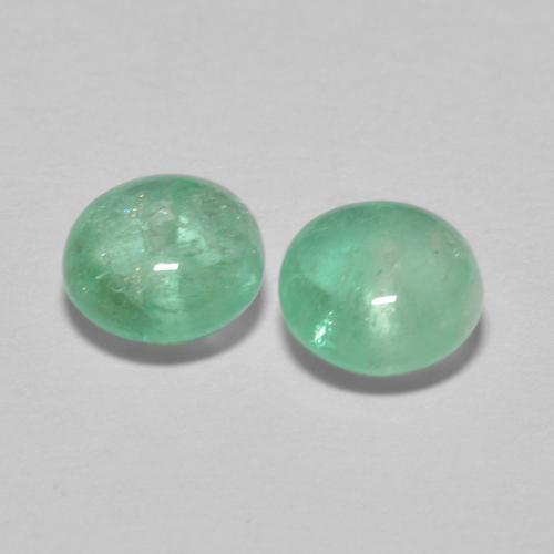 Smeraldo naturale verde da 1,34 ct, taglio rotondo, trasparente