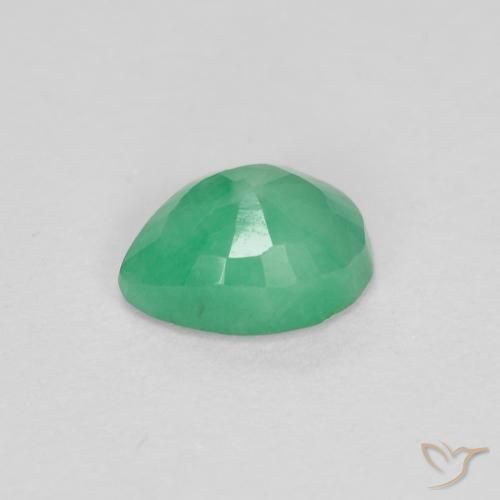 Smeraldo Verde medio naturale da 0.37 ct, Forma a pera, SI