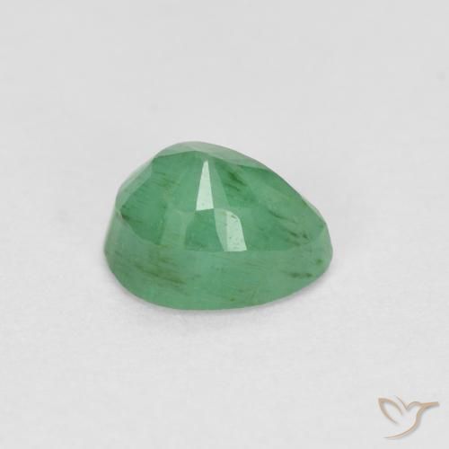 Smeraldo verde felce naturale da 0.47 ct, Forma a pera, SI