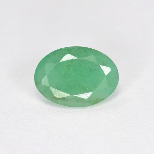 Smeraldo naturale verde da 0,66 ct, taglio ovale, VS-SI