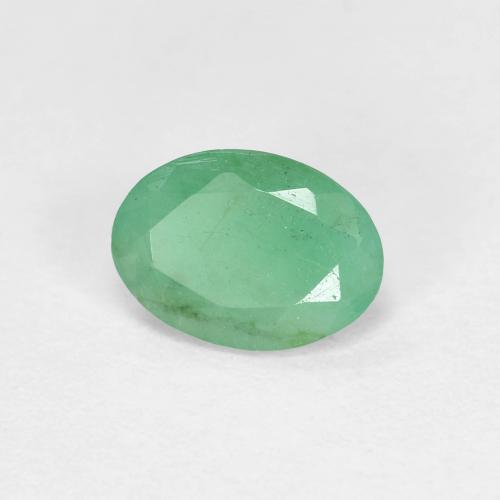 Smeraldo naturale verde da 0,66 ct, taglio ovale, VS-SI