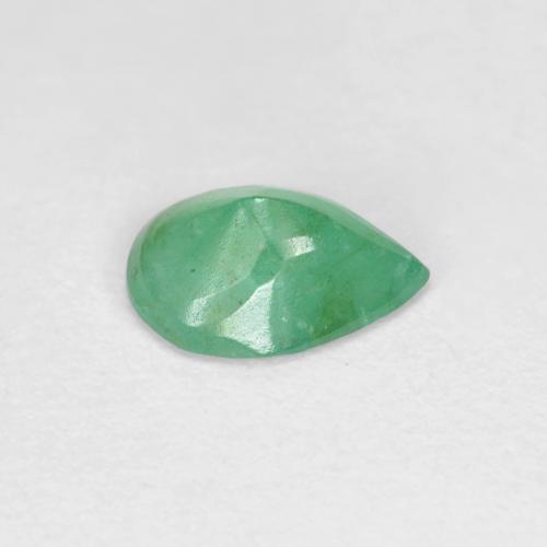 Smeraldo Verde giallastro naturale da 0.62 ct, Forma a pera, VS-SI