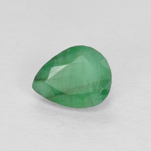 Smeraldo Trifoglio Verde naturale da 0.37 ct, Forma a pera, VS-SI