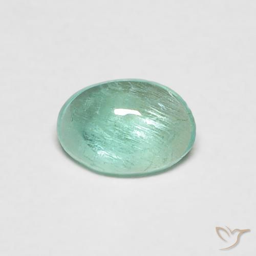 0.34ct Naturale Verde bluastro Smeraldo, Ovale, Trasparente