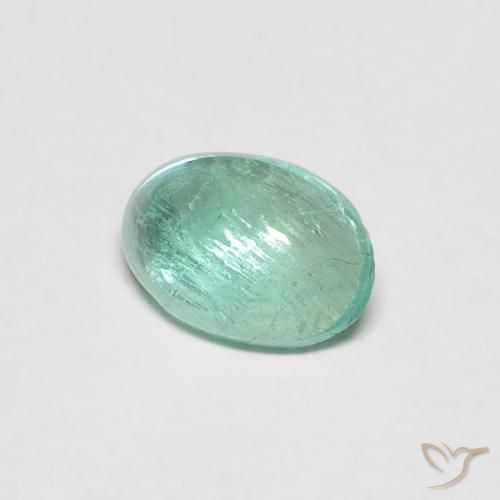 Smeraldo Verde bluastro naturale da 0.34 ct, Ovale, Trasparente