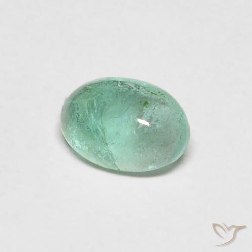 Smeraldo Verde chiaro naturale da 0.40 ct, Ovale, Trasparente