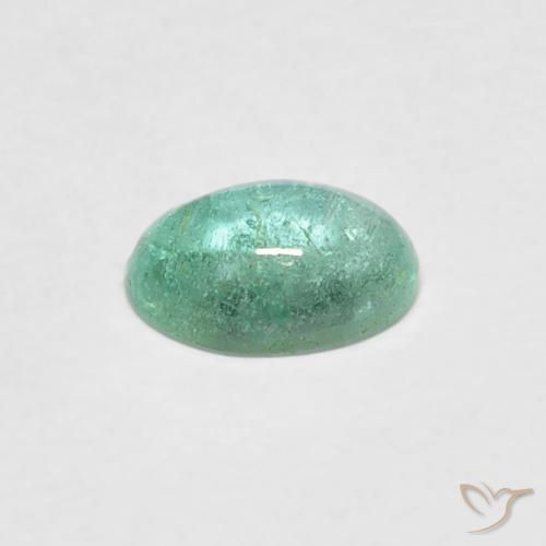 Smeraldo Verde chiaro naturale da 0.40 ct, Ovale, Trasparente