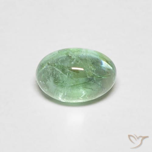 0.42ct Naturale Menta chiara Smeraldo, Ovale, Trasparente