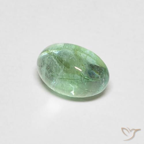 Smeraldo Menta chiara naturale da 0.42 ct, Ovale, Trasparente