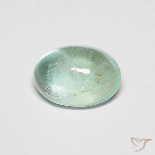 0.51ct Naturale Verde blu Smeraldo, Ovale, Trasparente