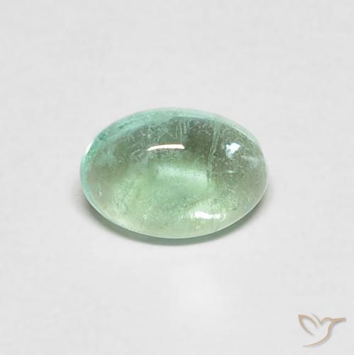 0.40ct Naturale Verde Menta Chiaro Smeraldo, Ovale, Trasparente