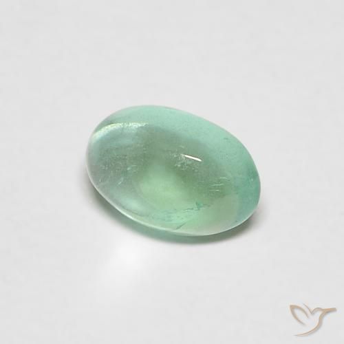 0.40ct Naturale Verde chiaro e freddo Smeraldo, Ovale, Trasparente
