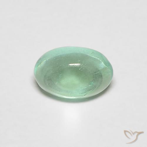 Smeraldo Verde chiaro e freddo naturale da 0.40 ct, Ovale, Trasparente