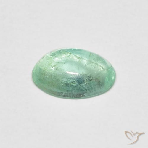 Smeraldo Verde chiaro naturale da 0.58 ct, Ovale, Trasparente