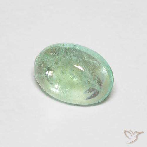 Smeraldo Verde chiaro naturale da 0.58 ct, Ovale, Trasparente