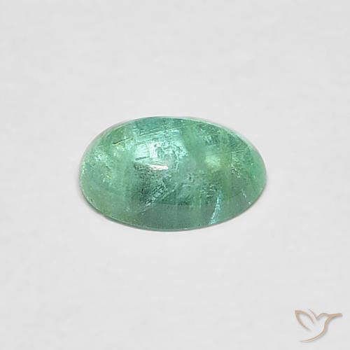 Smeraldo Menta verde naturale da 0.40 ct, Ovale, Trasparente