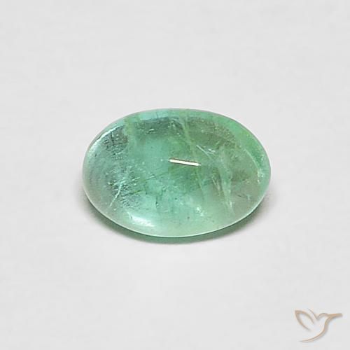 Smeraldo Menta verde naturale da 0.40 ct, Ovale, Trasparente