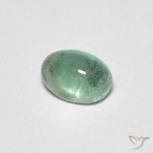 0.37ct Naturale Verde Menta Chiaro Smeraldo, Ovale, Trasparente