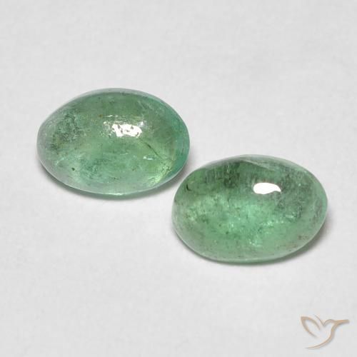 0.76ctw Naturale Verde Pino Smeraldo, Ovale, Trasparente