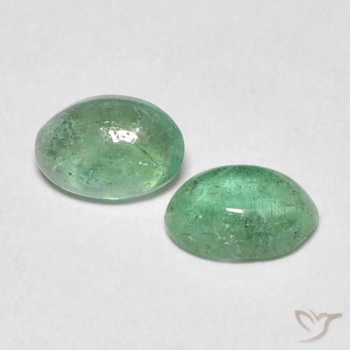 Gemme di Smeraldo Verde Pino naturale da 0.76 ct, Ovale, Trasparente