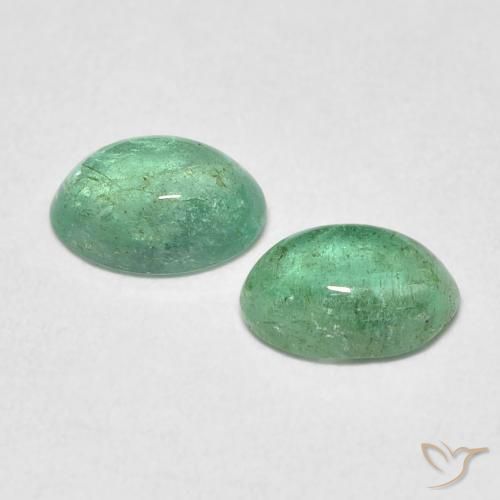 Gemme di Smeraldo Verde Pino naturale da 0.76 ct, Ovale, Trasparente
