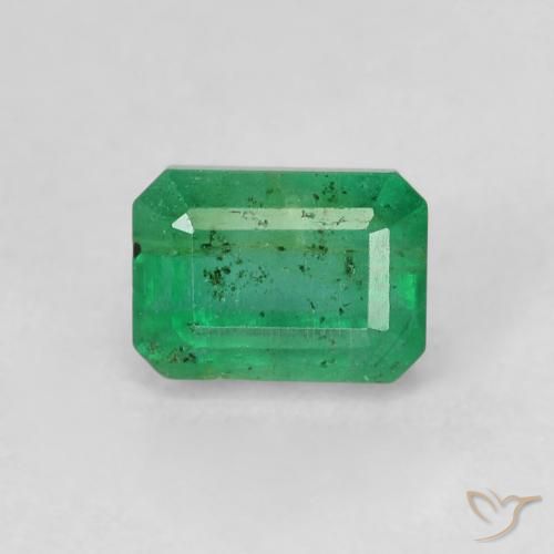 Smeraldo naturale verde da 0,98 ct, taglio smeraldo, SI