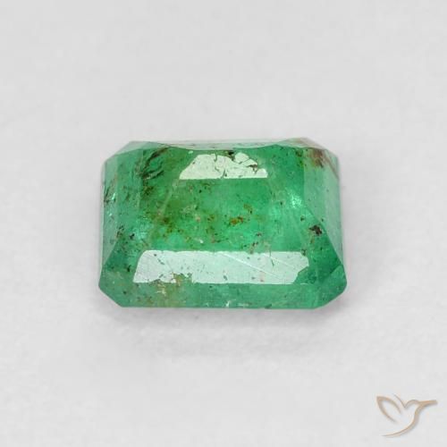 Smeraldo Verde caldo naturale da 0.80 ct, Ottagonale / Taglio smeraldo, SI