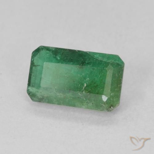 Smeraldo Verde chiaro naturale da 1.06 ct, Ottagonale / Taglio smeraldo, SI