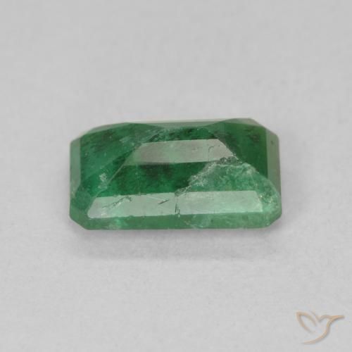 Smeraldo Verde chiaro naturale da 1.06 ct, Ottagonale / Taglio smeraldo, SI