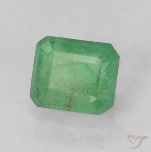 Smeraldo Verde chiaro naturale da 0.81 ct, Ottagonale / Taglio smeraldo, SI