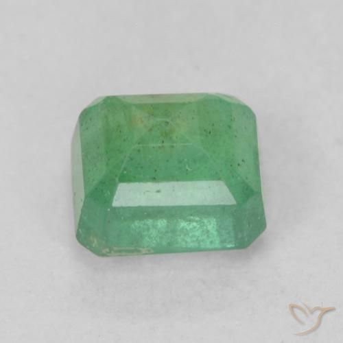 Smeraldo Verde chiaro naturale da 0.81 ct, Ottagonale / Taglio smeraldo, SI