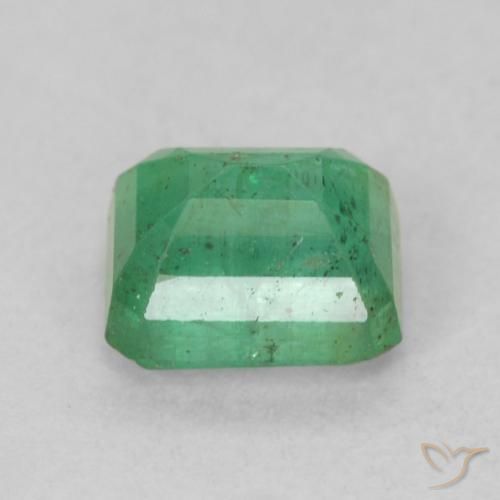 Smeraldo Verde chiaro e freddo naturale da 0.74 ct, Ottagonale / Taglio smeraldo, SI