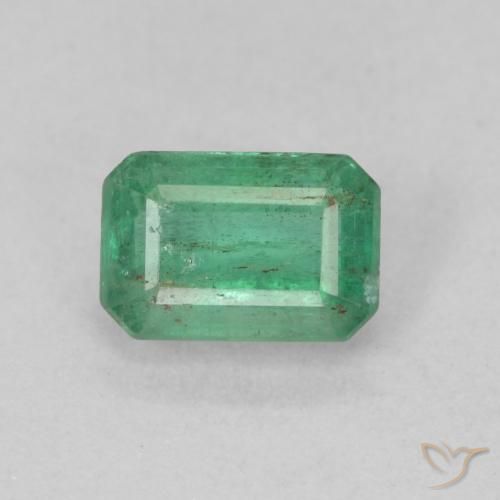 0.74ct Naturale Verde chiaro Smeraldo, Taglio smeraldo, SI